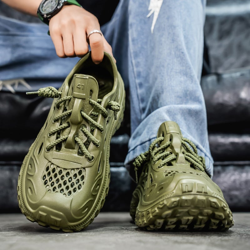 Heel Slippers Summer Outwear Driving Dual-Use New Beach Sandals Men'S Thick Sole Shoes For Couple - Image 3